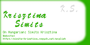 krisztina simits business card